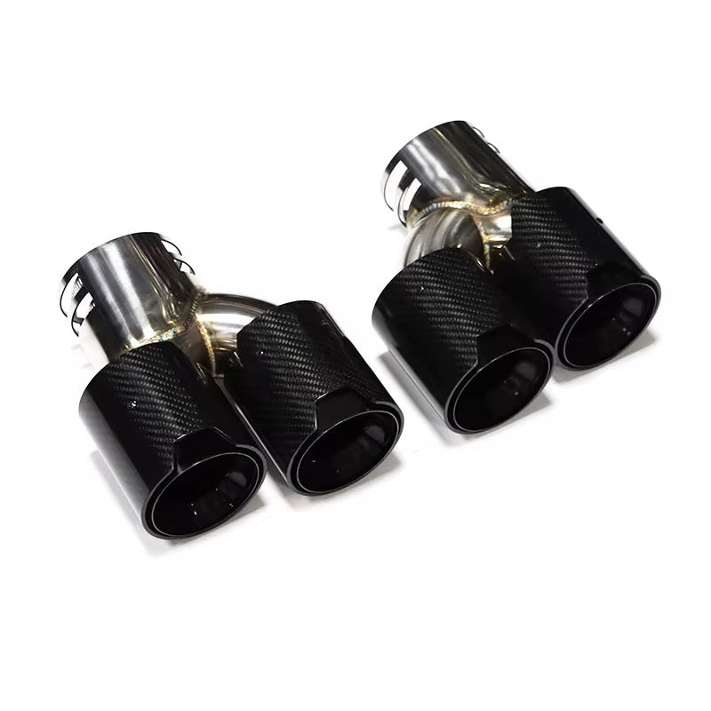 Carbon Fiber Black Muffler Tip Exhaust System Exhaust Pipe Exhaust Tip for 19-20 BMW G20 G21 M340i G42 M440i G22
M240i MPE