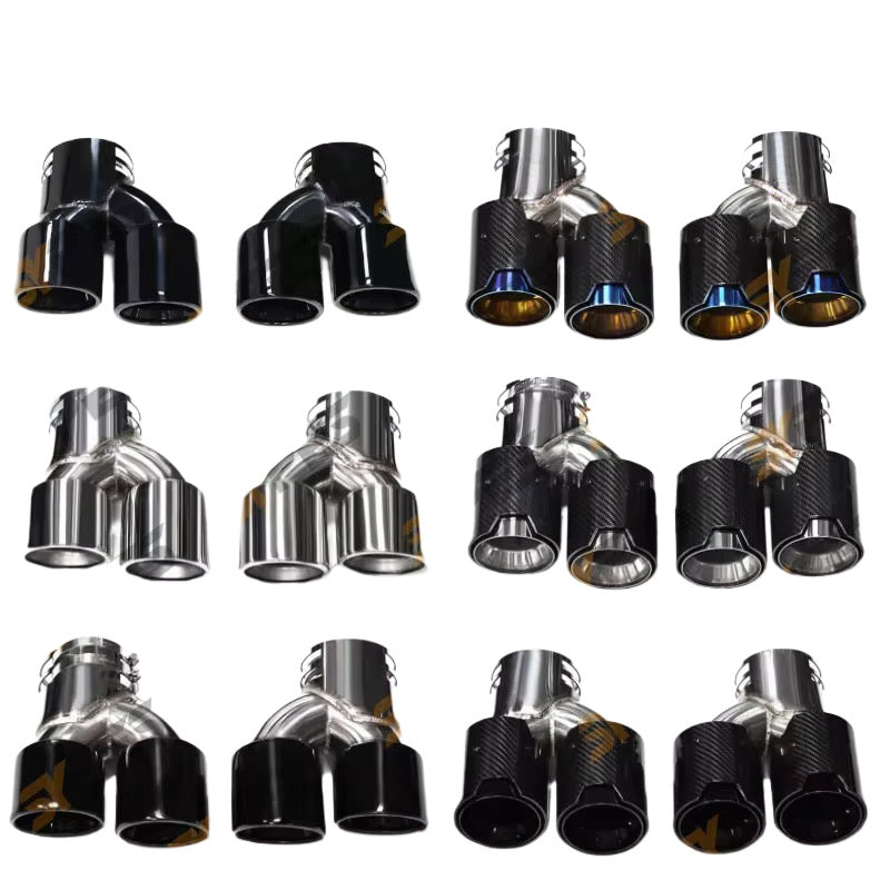 Carbon Fiber Black Muffler Tip Exhaust System Exhaust Pipe Exhaust Tip for 19-20 BMW G20 G21 M340i G42 M440i G22
M240i MPE